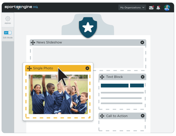 SportsEngine HQ Website Builder Illustration